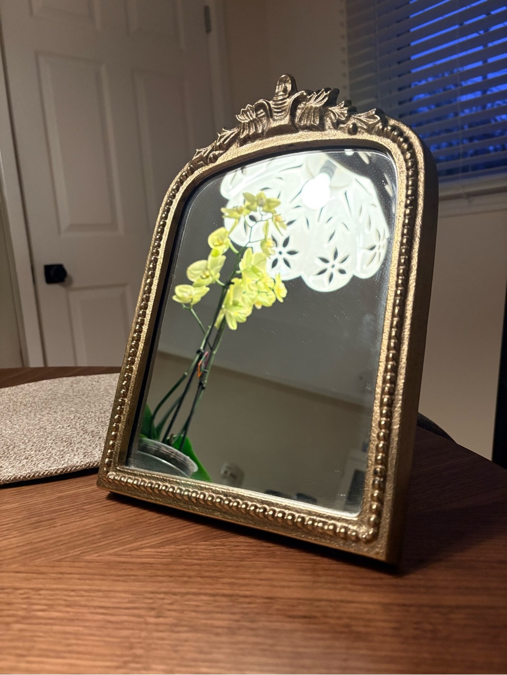 Ornate Gold Table Mirror - Decorative Home Wall Decor